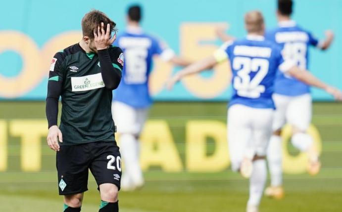 Gegen den SV Darmstadt 98 kassierte Werder Bremen eine 0:3-Niederlage. Foto: Uwe Anspach/dpa
