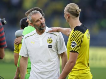 Verstehen sich gut: Erling Haaland und Marco Rose Verstehen sich gut: Erling Haaland und Marco Rose