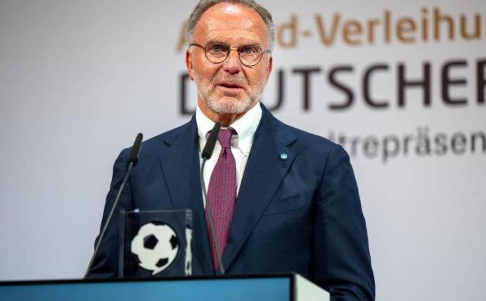 Ex-FC-Bayern-Boss Karl-Heinz Rummenigge rechnet bei Joshua Kimmich mit einer baldigen Impfung gegen Covid-19. Foto: Monika Skolimowska/dpa-Zentralbild/dpa