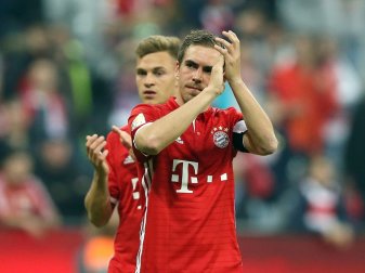 Die ehemaligen Team-Kollegen Lahm (r.) und Kimmich Die ehemaligen Team-Kollegen Lahm (r.) und Kimmich