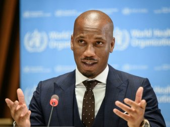 Das ivorische Fußball-Idol Didier Drogba Das ivorische Fußball-Idol Didier Drogba