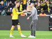 BVB-Coach Marco Rose beordert Steffen Tigges (l) gegen Ajax in die Dortmunder Startelf. Foto: Bernd Thissen/dpa