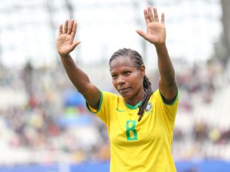Brasiliens Rekordnationalspielerin Formiga wird ihre Karriere im Nationalteam beenden. Foto: Vanessa Carvalho/ZUMA Wire/dpa Brasiliens Rekordnationalspielerin Formiga wird ihre Karriere im Nationalteam beenden. Foto: Vanessa Carvalho/ZUMA Wire/dpa