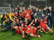 Die Alessandria-Profis feiern den Halbfinaleinzug. Foto: Luca Zennaro