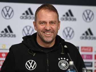 Flick gibt eine Pressekonferenz. In Armenien strebt der Bundestrainer den siebten Sieg im siebten Spiel an. Foto: Swen Pförtner/dpa Flick gibt eine Pressekonferenz. In Armenien strebt der Bundestrainer den siebten Sieg im siebten Spiel an. Foto: Swen Pförtner/dpa