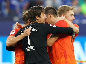 Jubel der Auer nach wichtigem Sieg Jubel der Auer nach wichtigem Sieg