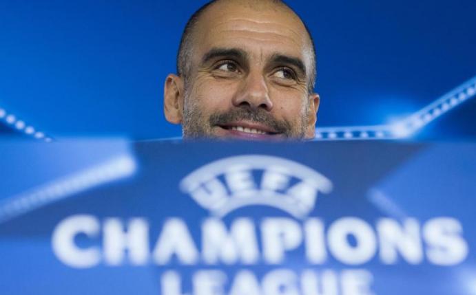Pep Guardiola soll sich angeblich mit Verantwortlichen von Manchester United getroffen haben. Foto: Peter Kneffel