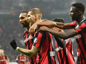 Leverkusens Robert Andrich (2.v.l) traf gegen Celtic doppelt. Foto: Marius Becker/dpa Leverkusens Robert Andrich (2.v.l) traf gegen Celtic doppelt. Foto: Marius Becker/dpa