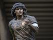 Bronzestatue von Diego Maradona in Neapel