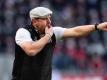Kölns Trainer Steffen Baumgart während der Partie gegen Borussia Mönchengladbach. Foto: Marius Becker/dpa