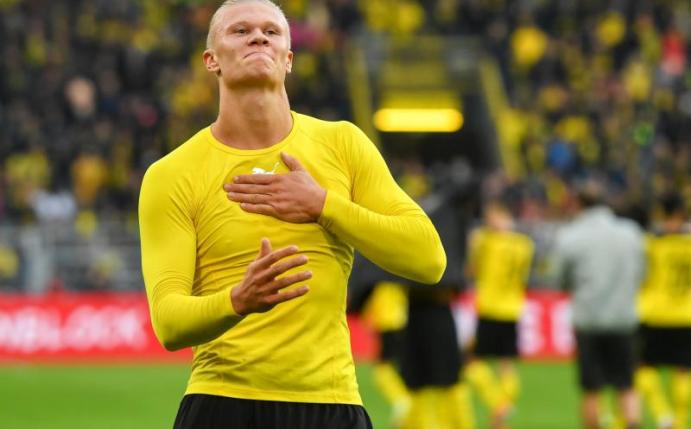 Dortmunder Torgarant: Erling Haaland. Foto: Bernd Thissen/dpa