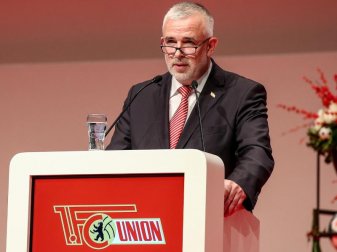 Dirk Zingler, Präsident des 1. FC Union Berlin. Foto: Andreas Gora/dpa Dirk Zingler, Präsident des 1. FC Union Berlin. Foto: Andreas Gora/dpa
