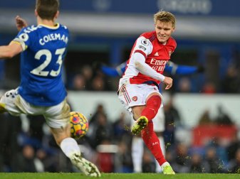 Brachte Arsenal zunächst in Führung: Martin Ödegaard Brachte Arsenal zunächst in Führung: Martin Ödegaard