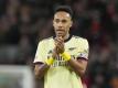 Steht nicht im Kader: Arsenal-Kapitän Pierre-Emerick Aubameyang. Foto: Andrew Yates/CSM via ZUMA Wire/dpa/Archivbild