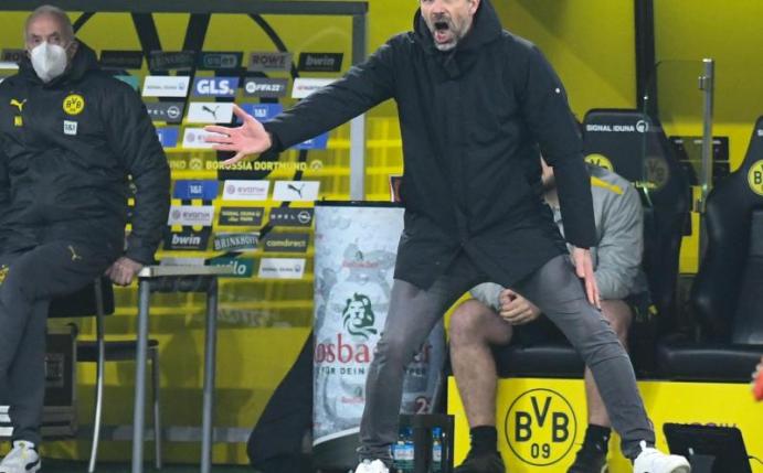Sieht den Zoff mit Experte Didi Hamann als abgehakt an: Dortmunds Trainer Marco Rose. Foto: Bernd Thissen/dpa