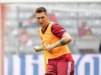 War beim Abschlusstraining des FC Bayern auch dabei: Niklas Süle. Foto: Matthias Balk/dpa