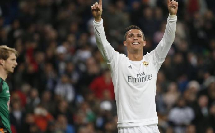 Cristiano Ronaldo erzielte drei Tore gegen Espanyol Barcelona. Foto: Juan Carlos Hidalgo