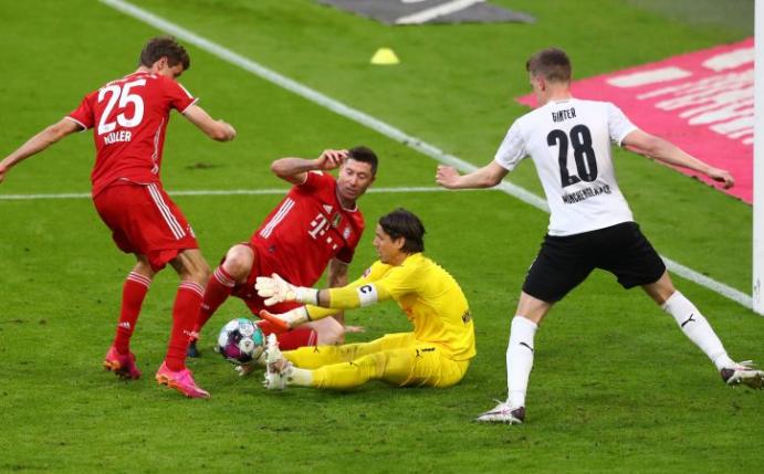 Bundesliga Aufstellungen FC Bayern München Borussia Mönchengladbach Gladbach