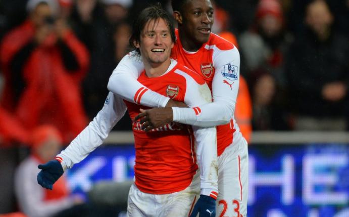 Bleibt der Pechvogel beim FC Arsenal: Tomas Rosicky(SID-IMAGES/AFP)