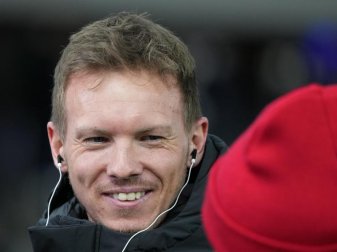 Bayern-Trainer Julian Nagelsmann hatte nach dem Sieg in Berlin gute Laune. Foto: Soeren Stache/dpa-Zentralbild/dpa Bayern-Trainer Julian Nagelsmann hatte nach dem Sieg in Berlin gute Laune. Foto: Soeren Stache/dpa-Zentralbild/dpa