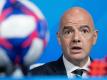 Gianni Infantino, Präsident der FIFA, kritisiert die Haltung Europas zur WM im Zwei-Jahres-Rhythmus. Foto: Sebastian Gollnow/dpa