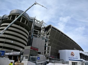 Das Santiago Bernabeu wird derzeit renoviert Das Santiago Bernabeu wird derzeit renoviert