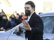 Dusan Vlahovic kommt zur medizinischen Untersuchung bei Juventus Turin. Foto: Fabio Ferrari/LaPresse/AP/dpa