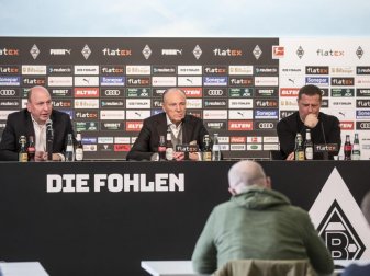 Max Eberl (r) hört nach fast einem Vierteljahrhundert als Fußball-Profi und -Funktionär bei Borussia Mönchengladbach auf. Foto: Christian Verheyen/Borussia Mönchengladbach/dpa Max Eberl (r) hört nach fast einem Vierteljahrhundert als Fußball-Profi und -Funktionär bei Borussia Mönchengladbach auf. Foto: Christian Verheyen/Borussia Mönchengladbach/dpa