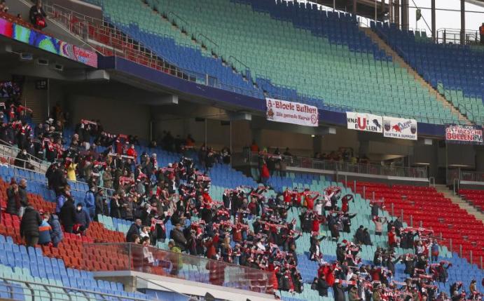 RB Leipzig darf beim kommenden Spiel gegen Köln 15.000 Fans in die Red-Bull-Arena lassen. Foto: Jan Woitas/dpa-Zentralbild/dpa
