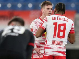 Dani Olmo (m.) traf beim 3:1-Sieg über Köln Dani Olmo (m.) traf beim 3:1-Sieg über Köln