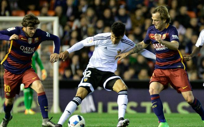 Der FC Barcelona und der FC Valencia trennen sich 1:1(SID-IMAGES)