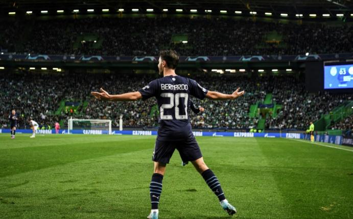 Bernardo Silva feiert sein Doppelpack