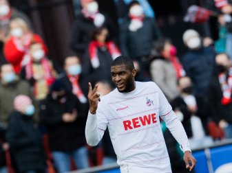 Kölns Anthony Modeste nimmt nach seiner Verletzungspause wieder am Training teil. Kölns Anthony Modeste nimmt nach seiner Verletzungspause wieder am Training teil.