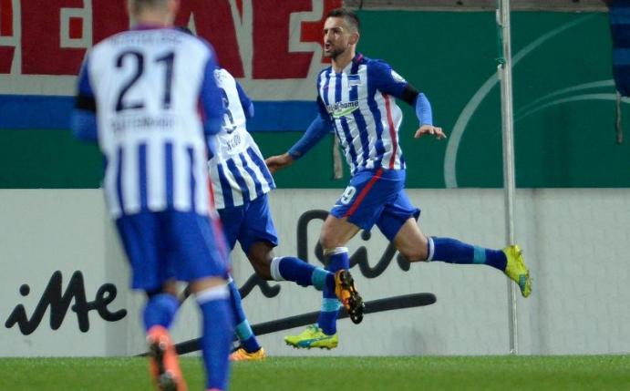 Vedad Ibisevic erzielte bisher acht Pflichtspieltore für die Hertha. Foto: Daniel Maurer