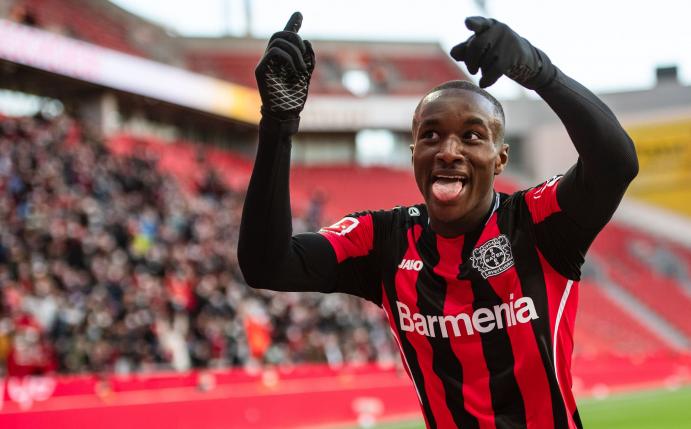 Leverkusens Torschütze Moussa Diaby präsentiert sich in diesem Jahr in Topform.