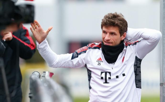 Thomas Müller zurück im Training der Bayern