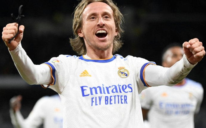 Luka Modric bejubelt seinen Treffer