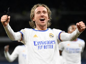 Luka Modric bejubelt seinen Treffer Luka Modric bejubelt seinen Treffer