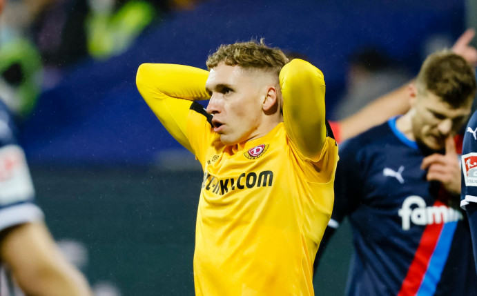 Dynamos Mittelfeldspieler Luca Herrmann muss die Saison aufgrund von Knieproblemen frühzeitig beenden.