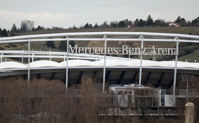 Die Mercedes-Benz Arena, Spielstätte des VfB Stuttgart, wird ab Mai modernisiert.