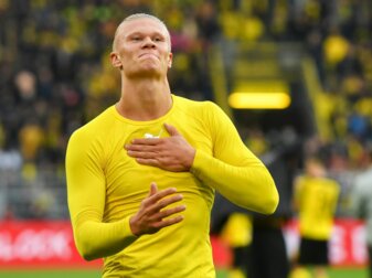 Steht bei fast allen europäischen Top-Clubs hoch im Kurs: Dortmunds Stürmer Erling Haaland. Steht bei fast allen europäischen Top-Clubs hoch im Kurs: Dortmunds Stürmer Erling Haaland.
