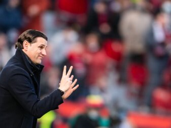Leverkusens Trainer Gerardo Seoane. Leverkusens Trainer Gerardo Seoane.
