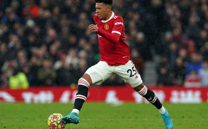 Spielt für den englischen Club Manchester United: Jadon Sancho.