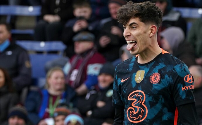 Spielt für den von Sanktionen betroffenen FC Chelsea: Kai Havertz feiert einen Treffer.
