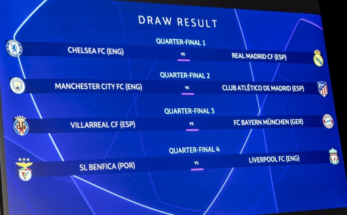 Die Viertelfinal-Paarungen der Champions League im Überblick.