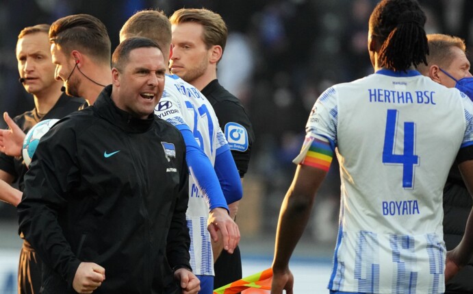 Feierte eine erfolgreiche Premiere bei Hertha: Mark Fotheringham (l).
