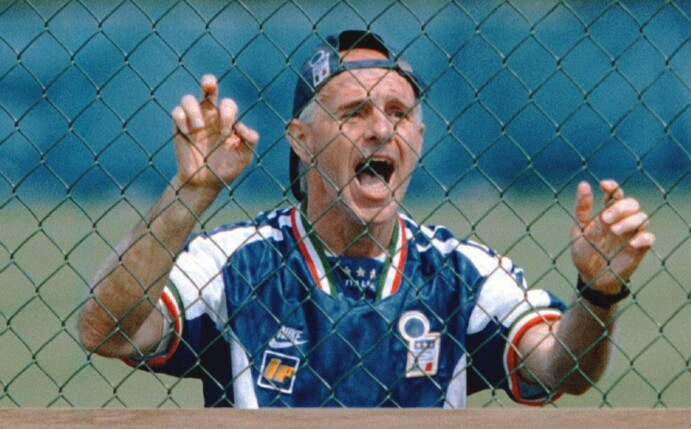 Trainer Arrigo Sacchi führte die Squadra Azzurra 1994 ins WM-Finale.