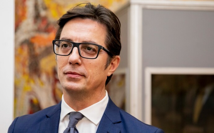 Der Staatspräsident von Nordmazedonien: Stevo Pendarovski.