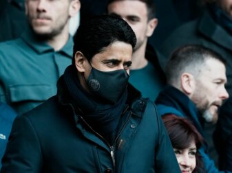 PSG-Chef Nasser Al-Khelaifi war in die Kritik geraten. PSG-Chef Nasser Al-Khelaifi war in die Kritik geraten.
