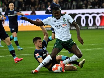 Marcus Thuram (r) wird den Gladbachern vorerst fehlen. Marcus Thuram (r) wird den Gladbachern vorerst fehlen.